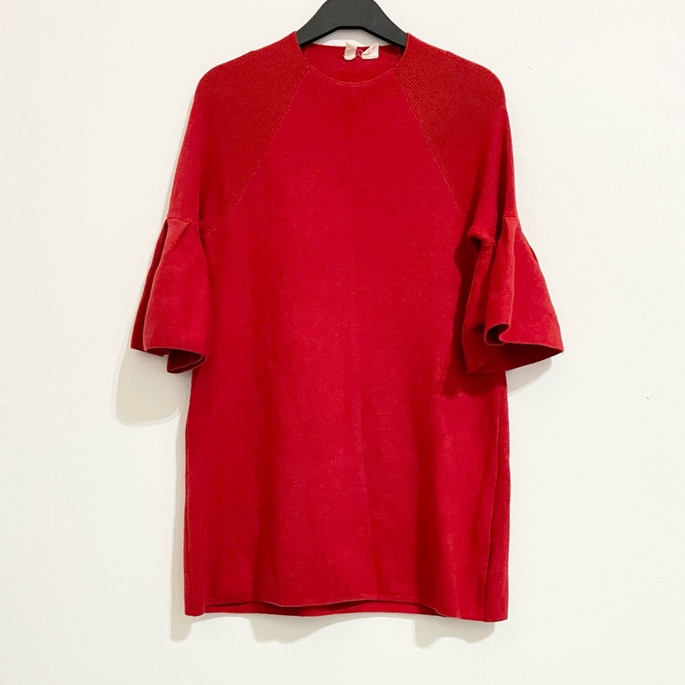 Pre-loved! MOTH Chester Red Bell Sleeves Sweater Dress/Tunic!